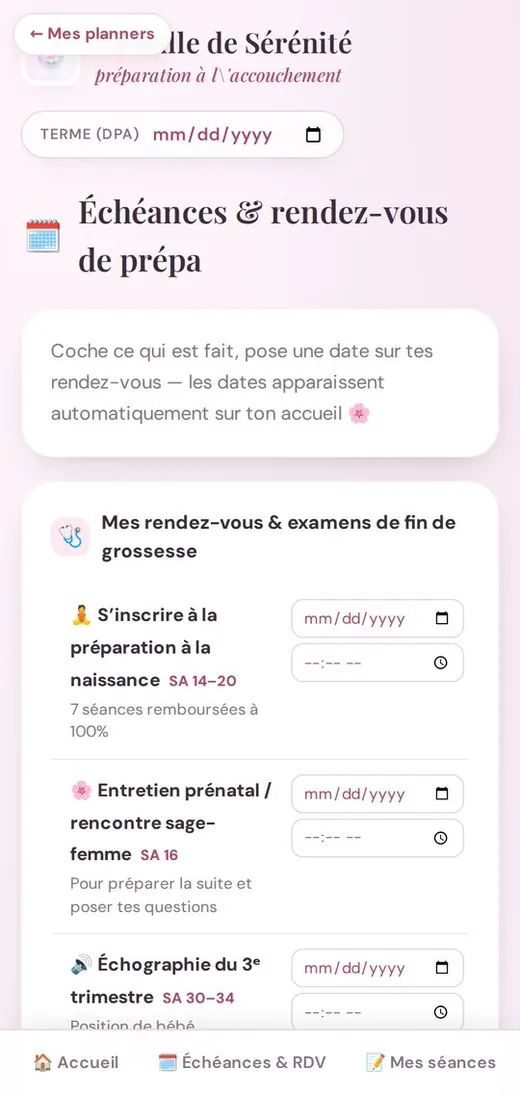 Echeances rdv