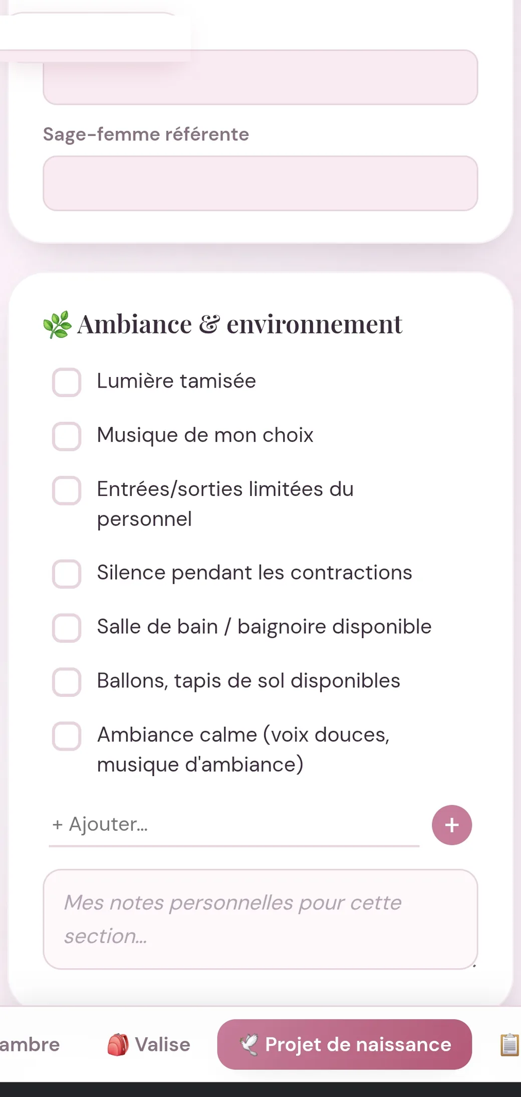 Projet de naissance